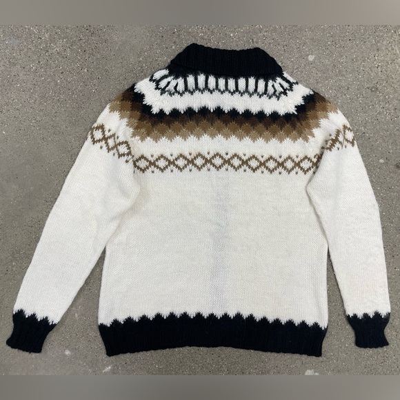 Vintage Y2K Nordic Fair Isle Alpaca Connection Hippie Cardigan Size XL - Picture 8 of 14